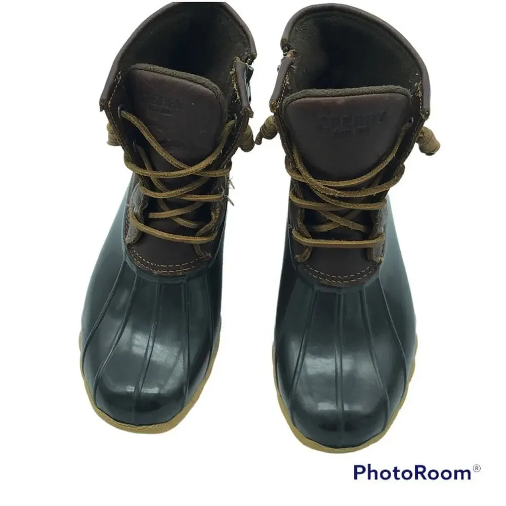 SPERRY Saltwater Leather Waterproof Duck Boots Sz 7